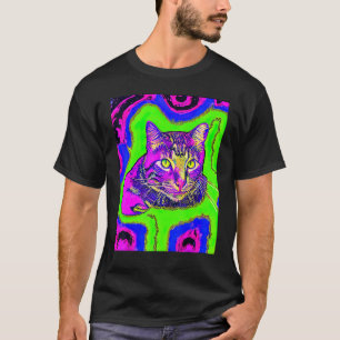 Psychedelic Kitty Kitten Lover In Cat Art Style_1 T-Shirt