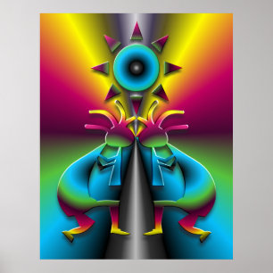 Psychedelic Kokopelli  #2 Poster
