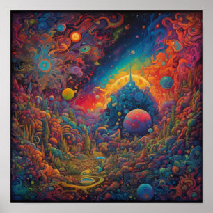 Psychedelic Land of Unknown Poster