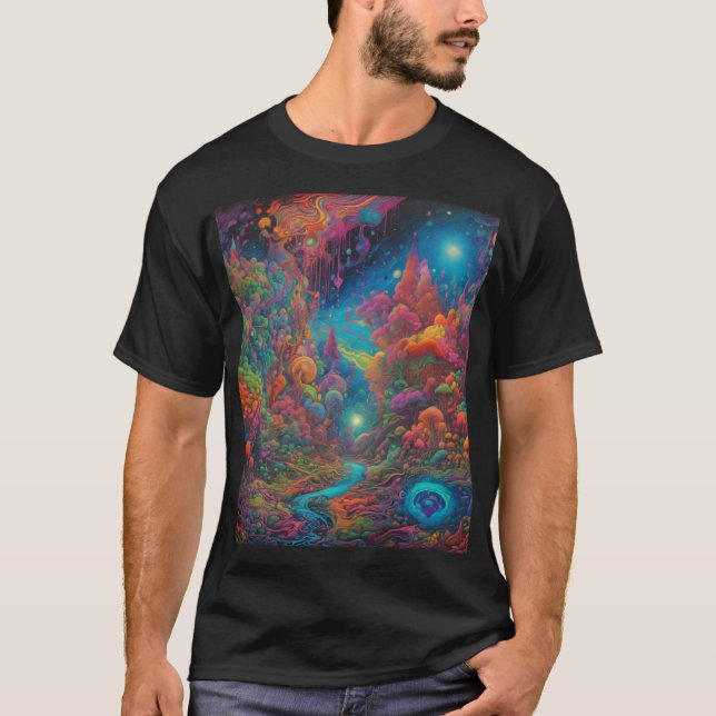 Psychedelic Landscape  T-Shirt (Front)