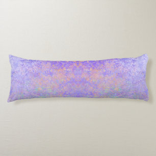 Psychedelic Lavender Purple Neon Pastel Abstract Body Cushion