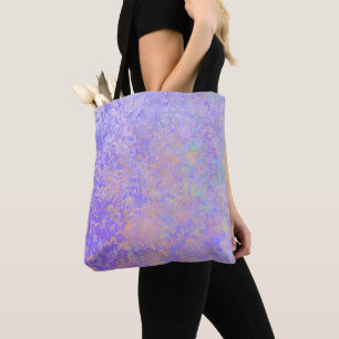 Psychedelic Lavender Purple Neon Pastel Abstract Tote Bag