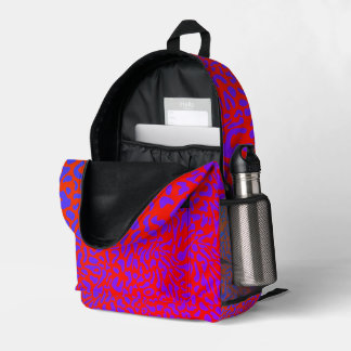 Psychedelic Leopard, Warped All-Over-Print Printed Backpack