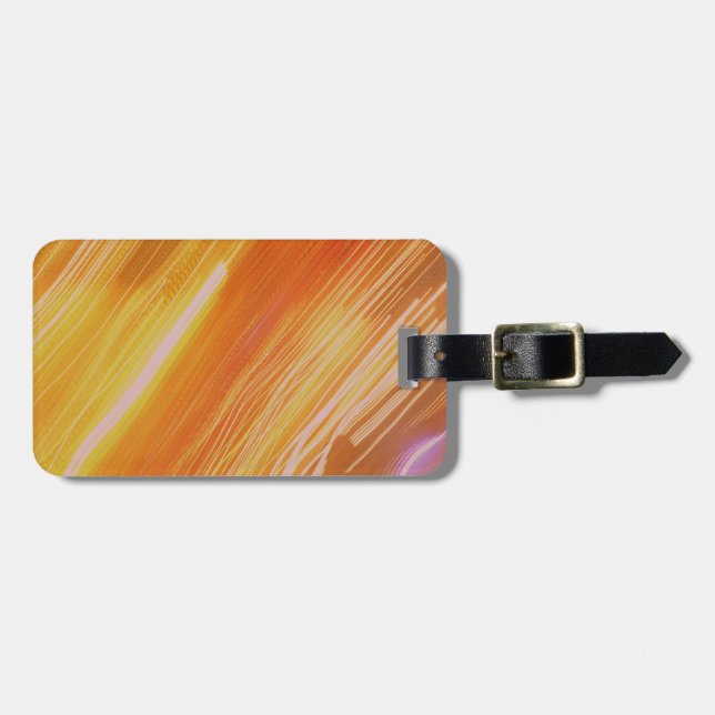 Psychedelic Lights Colours Luggage Tag (Front Horizontal)