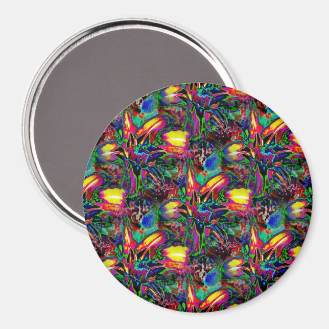 Psychedelic Lilies.... Magnet (Front/Back)