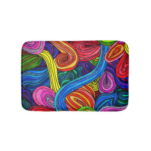 Psychedelic Lines Bath Mat