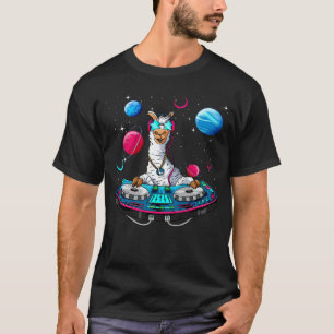 Psychedelic Llama DJ EDM Raver Trance Music Festiv T-Shirt