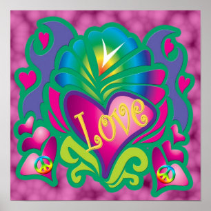 Psychedelic Love Poster