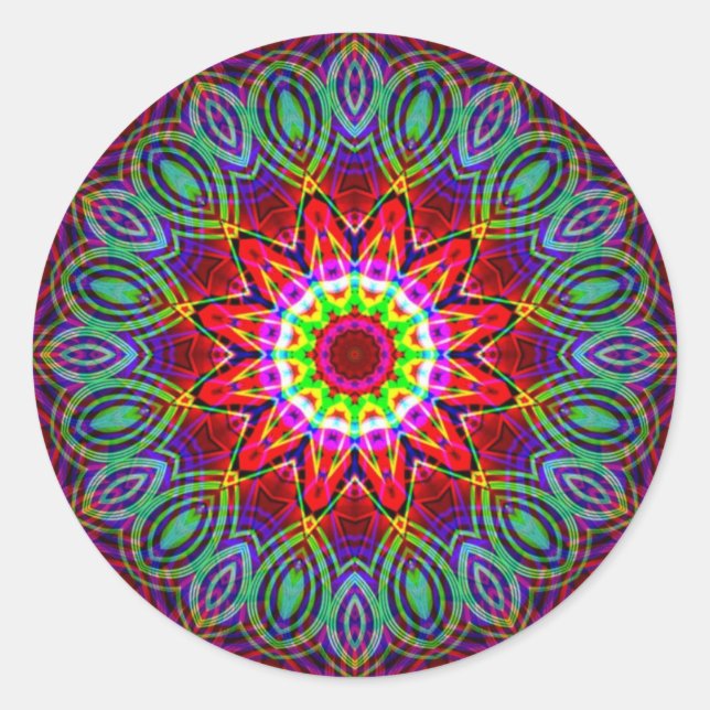 Psychedelic Mandala #2 Sticker (Front)