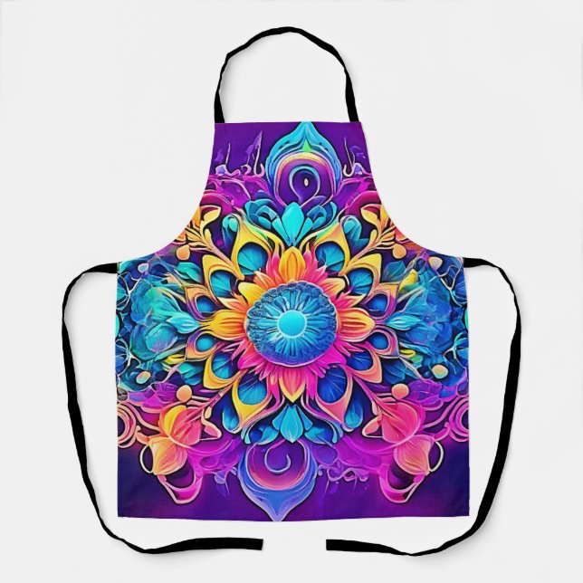 Psychedelic Mandala Design Apron (Front)