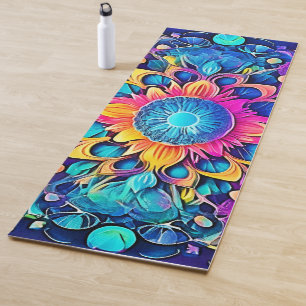 Psychedelic Mandala Design Yoga Mat
