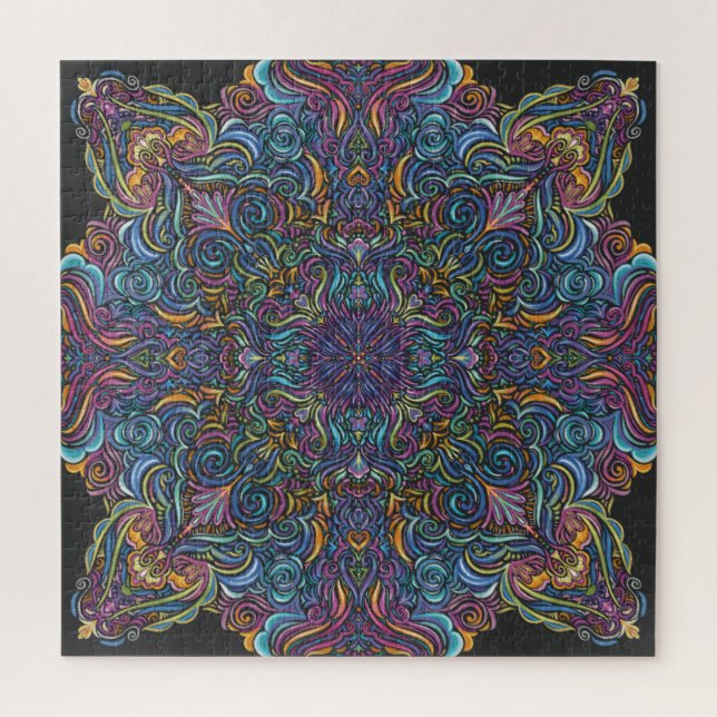 Psychedelic Mandala Jigsaw Puzzle (Vertical)