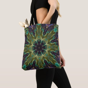 Psychedelic Mandala Retro Hippie Trippy Boho Chic Tote Bag