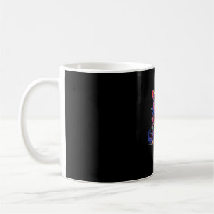 Psychedelic Manga Cat In Colourful Fantasy Animal Coffee Mug
