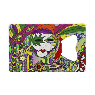 Psychedelic Mardi Gras Feather Mask