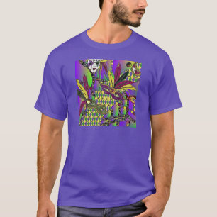 Psychedelic Mardi Gras Feather Masks T-Shirt
