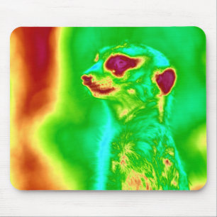Psychedelic Meerkat Mouse Mat