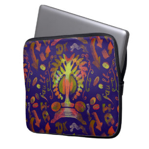Psychedelic Mirror Symmetry Abstract Art Laptop Sleeve