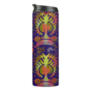 Psychedelic Mirror Symmetry Abstract Art Thermal Tumbler