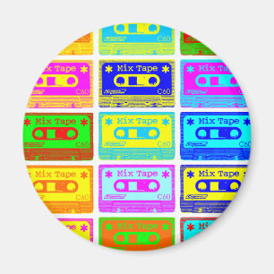 Psychedelic Mix Tape Magnet