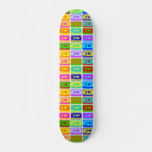 Psychedelic Mix Tape Pop Skateboard