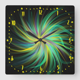 Psychedelic Modern Christian prophetic Modern Art Square Wall Clock