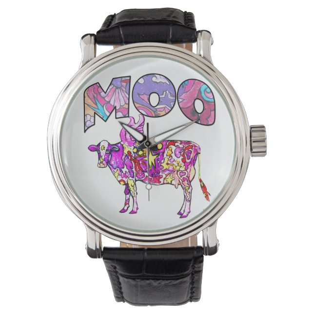 Psychedelic Moo Cow Watch (Front)