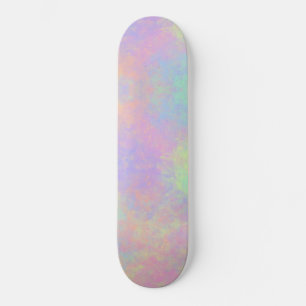 Psychedelic Mottled Pastel Skateboard