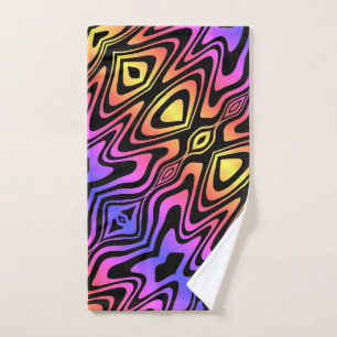 Psychedelic Multicolored Hand Towel