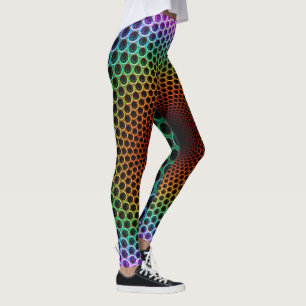 Psychedelic Multicolored Spiderwebbed Leggings