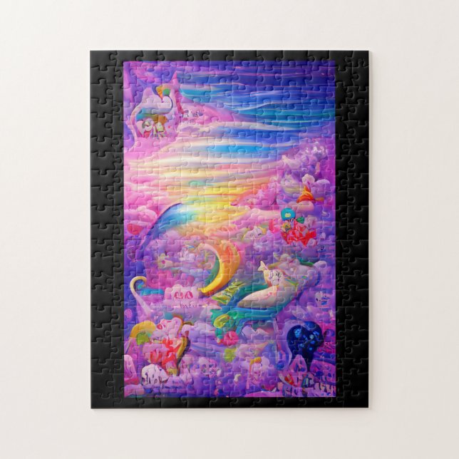 Psychedelic multilayered dream fantasy colourful jigsaw puzzle (Vertical)