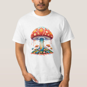 Psychedelic Mushroom Illustration T-Shirt