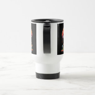 Psychedelic Mushroom Illustration Travel Mug