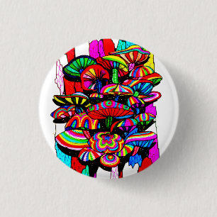 Psychedelic Mushroom Pin Badge
