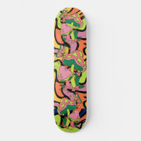Psychedelic Mushroom Retro Pattern