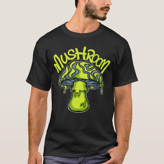 Psychedelic Mushroom streetwear T-Shirt (Front)