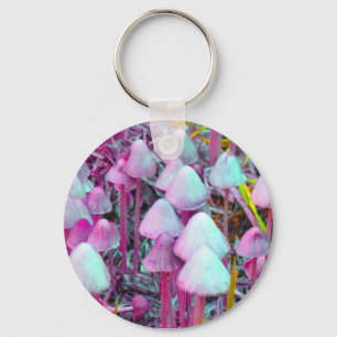 Psychedelic Mushrooms Key Ring