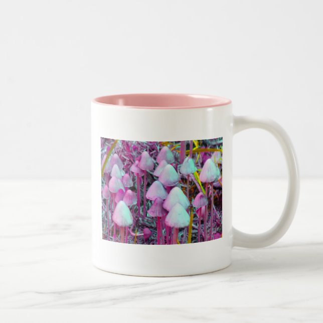 Psychedelic Mushrooms Two-Tone Coffee Mug (Right)