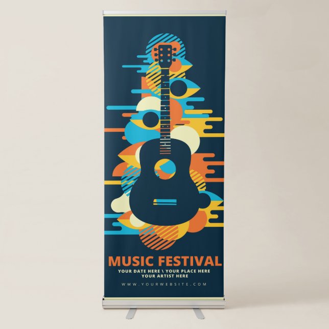 Psychedelic Music Concert Retractable Banner (Front)
