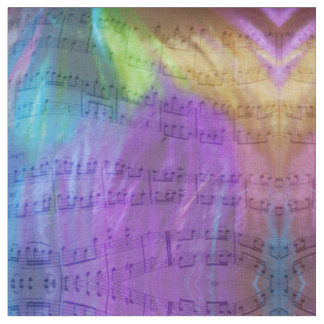 Psychedelic Musical Notes Fabric