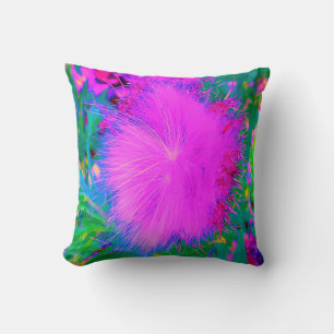Psychedelic Nature Ultra-Violet Purple Milkweed Cushion