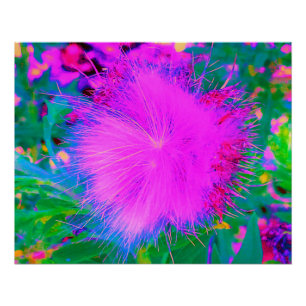 Psychedelic Nature Ultra-Violet Purple Milkweed Poster