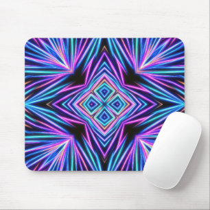 Psychedelic Neon Abstract Explosion Mouse Mat
