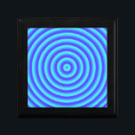 Psychedelic Neon Blue Circles Gift Box<br><div class="desc">Totally trippy and psychedelic. Hypnotising blue circles,  in a bright neon blue colour. Retro sixties look.</div>