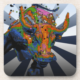 Psychedelic NYC: Charging Bull of Wall Street Coaster