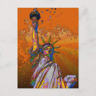 Psychedelic NYC: Statue of Liberty 001 Postcard