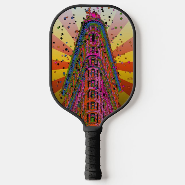 Psychedelic NYC - Top of the Flatiron Building A2 Pickleball Paddle (Front)
