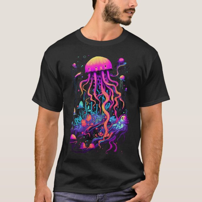 Psychedelic Ocean: Abyssal Encounter T-Shirt (Front)