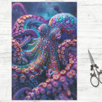 Psychedelic Octopus Decoupage