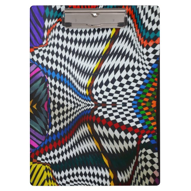 Psychedelic Optical Illusion Clipboard (Front)